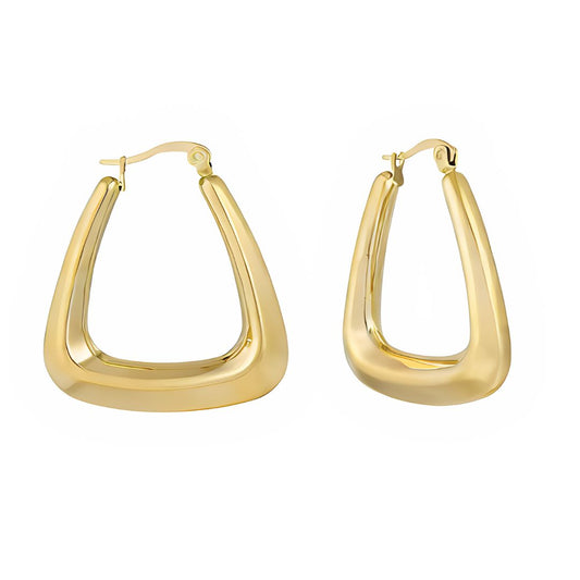 Angular Hoops | Oorbellen | Goud